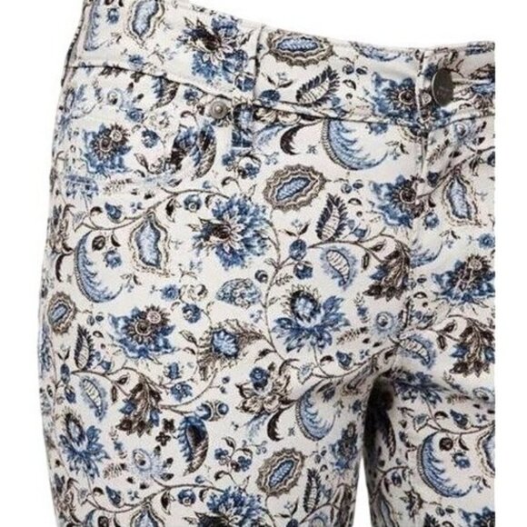 LOFT White Floral Paisley Modern Crop‎ Jeans Size 2 - Picture 3 of 6